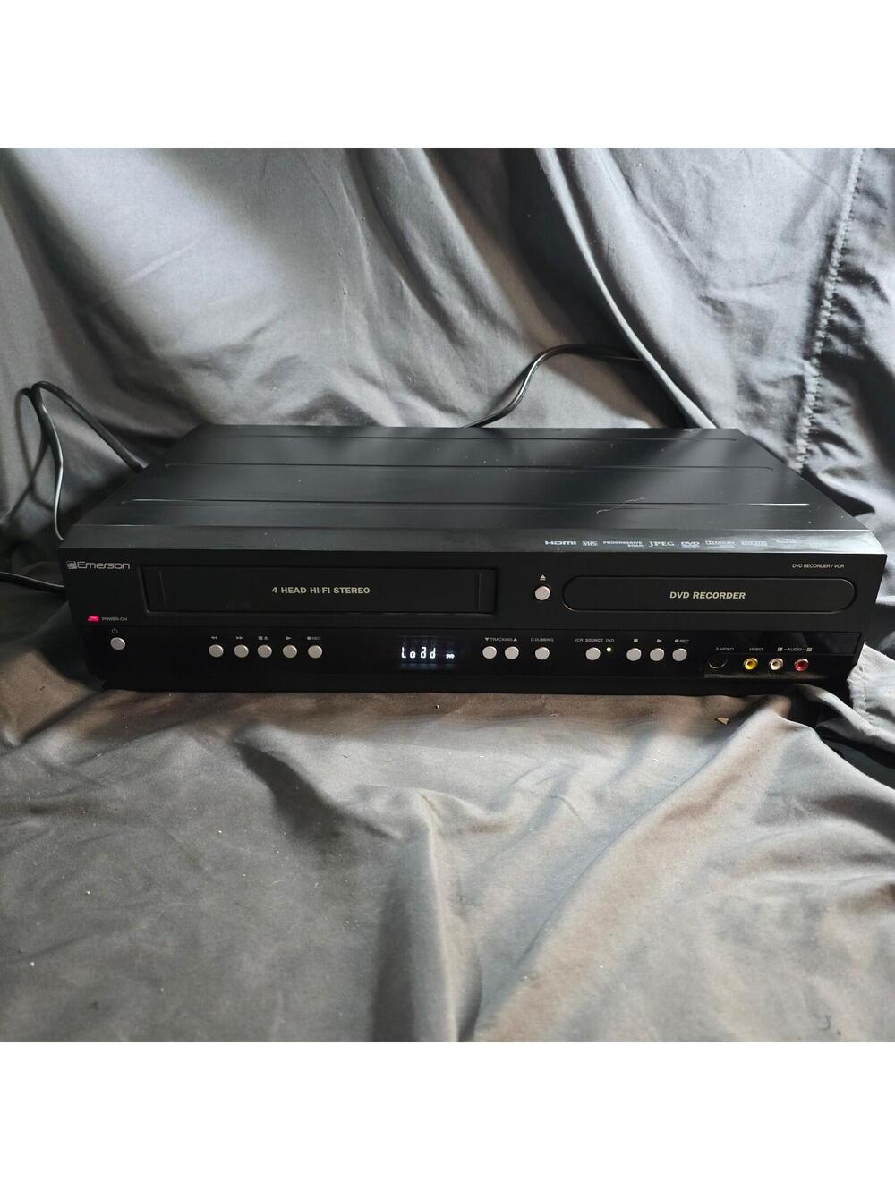 Emerson ZV427EM5 HDMI 1080p DVD VCR Recorder Player  - Black - Tested -No Remote